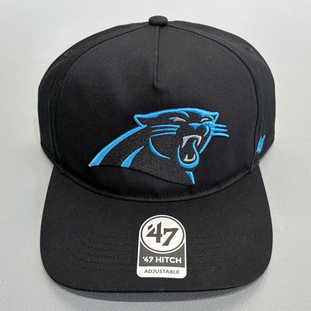 Carolina Panthers Hat Cap ‘47 Brand Hitch Black SnapBack Adjustable OSFA NFL